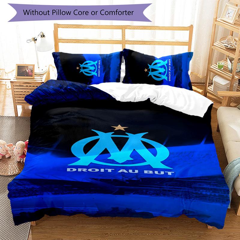 Marseilles 3pcs Bedding Set Duvet Cover Closure Includes 1 Duvet Cover & 2 Pillowcases for All Seasons Bedroom Home Dorm Decor