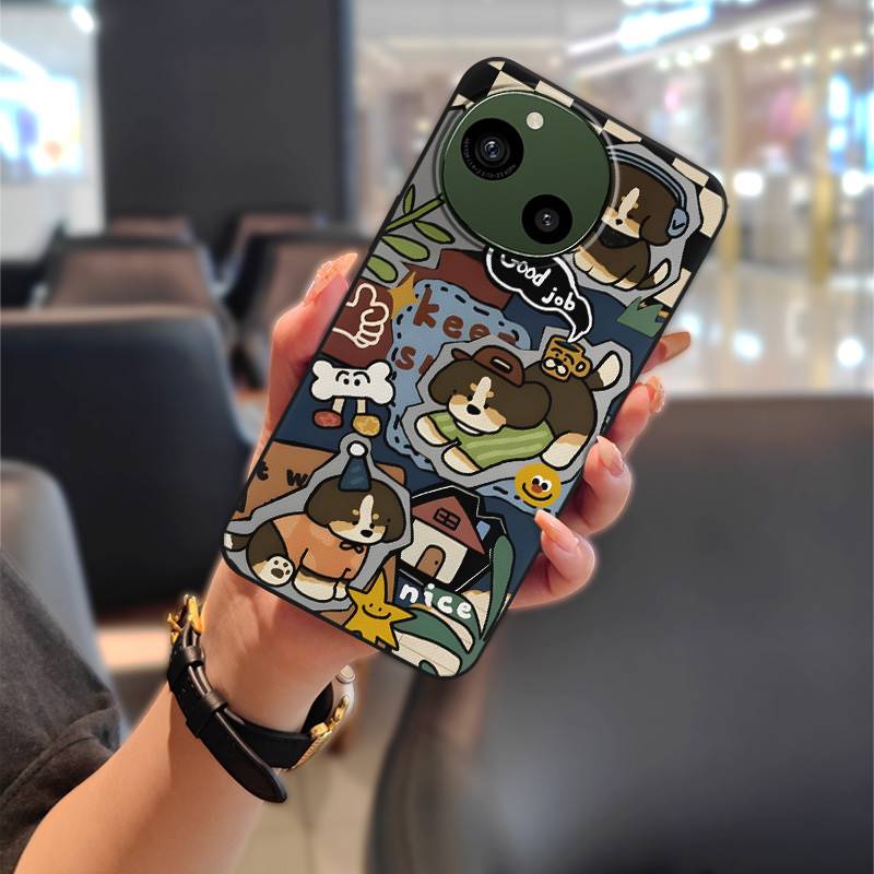 Graffiti Soft case Phone Case For Sharp Aquos R9/SH-51E Back Cover Durable Anti-dust Phone Pouch Cute Cartoon TPU