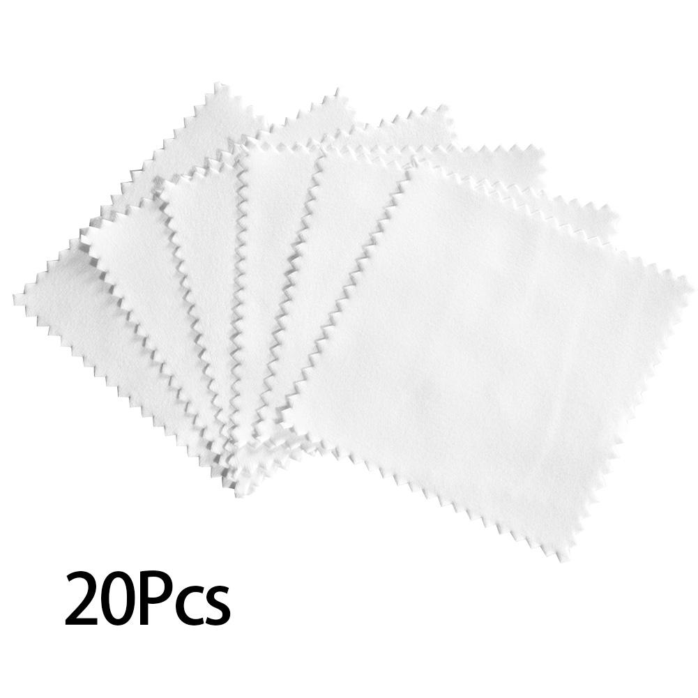 20pcs/Set White Microfiber Car Glass Coating Cleaning Waxing Cloths Soft Thin