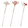 Brdwn Card Captor Clear Sakura Kinomoto Sakura Cosplay Ptasia Głowa Magiczna Różdżka Pudełko Model Zabawka ze Stopu Cynku
