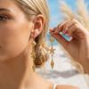 Boho Ocean Style Starfish Shell Pendant Earrings for Women Summer Seaside Conch Scallop Pearl Earring Beach Party Charm Jewelry