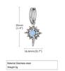 Stainless Steel Men's Retro Necklace with Star Moon Turquoise Pendant (PN-2111)