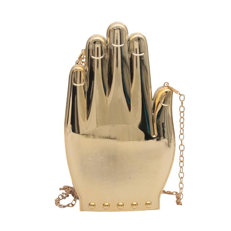 Personalized creative finger bag women's 2025 new cute girl foreign versatile chain crossbody acrylic dinner bag