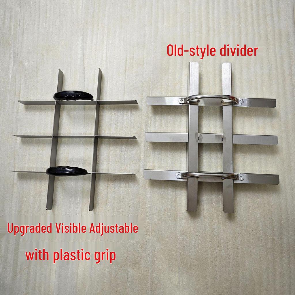 Adjustable Stainless Steel Tiramisu Cake Divider - Ideal for Commercial and Street Stall Use