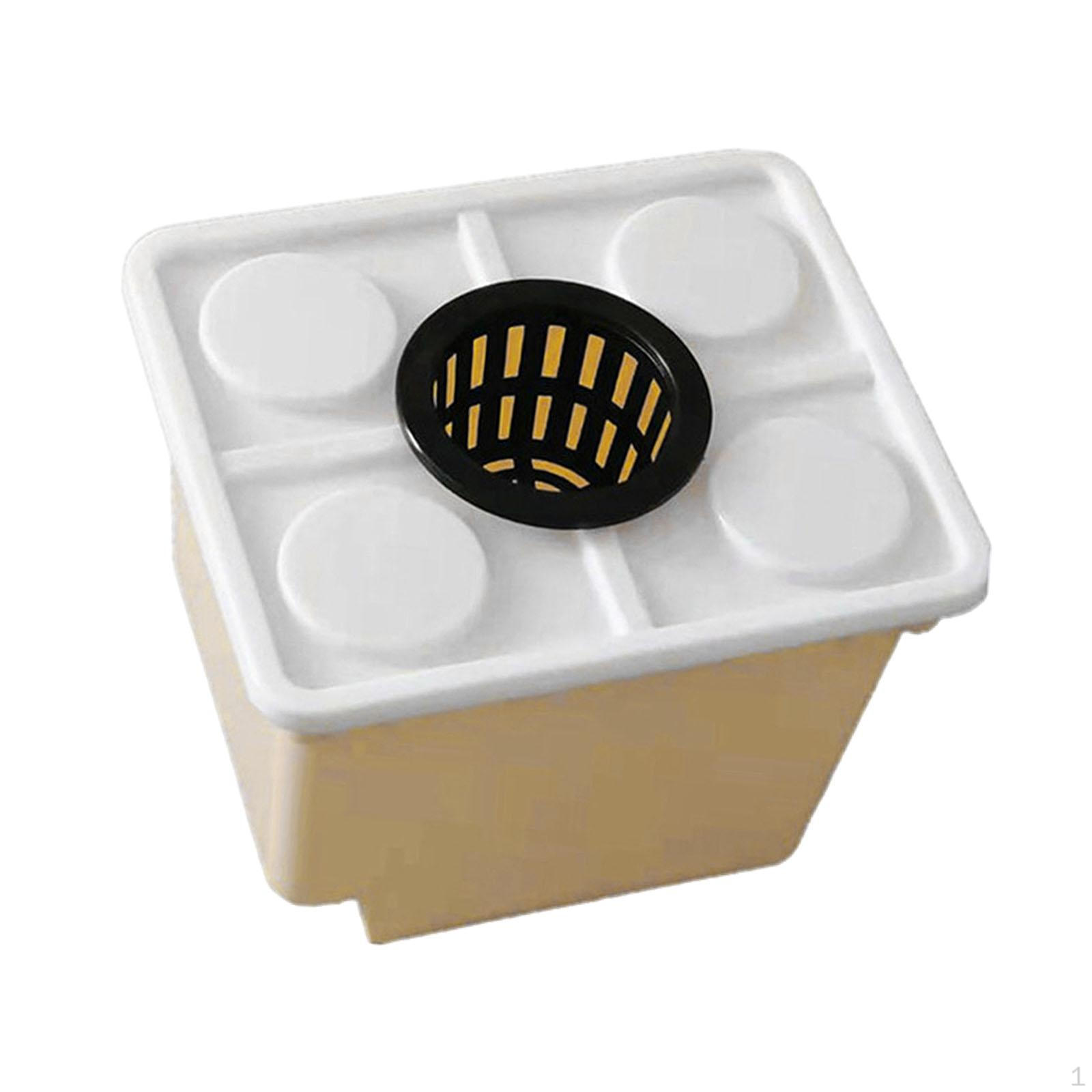 

Ведро для гидропонной системы с сифонными коленями, кашпо для выращивания овощей, цветочный горшок 30x25x23 см 1 Hole Lid