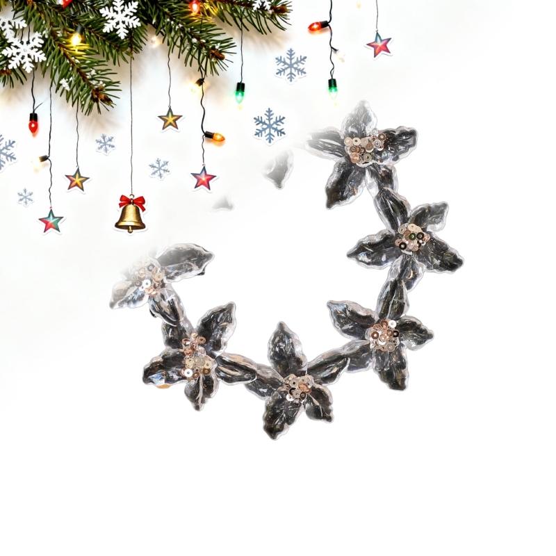 

Reusable Transparents Acrylic Snowflakes Ornament With Design For Festives Season Decorating