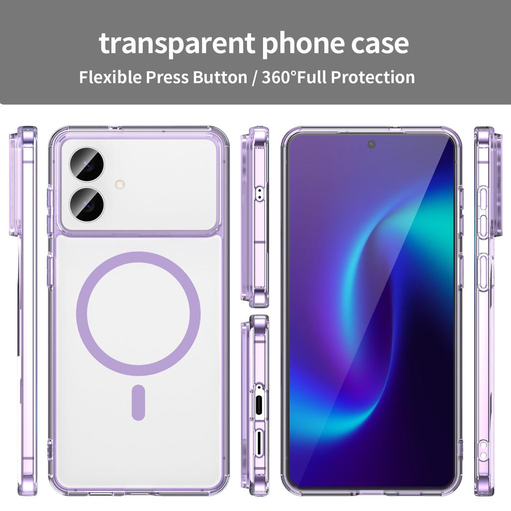 Samsung Galaxy S26 Edge Clear Phone Case,Non-Yellowing Magnetic Phone Case for Samsung Galaxy S26 Edge