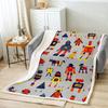 Robot Throw Blanket,Soft Flannel Robot Blanket for Boys Girls,Toddler Design Comfy Warm Quilt Blanket for Bed Sofa,Birthday Gift