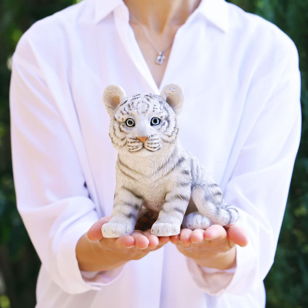 Devalier CA225W [Authentic] White Tiger Tiger Figurine, Resin, Perfect Gift