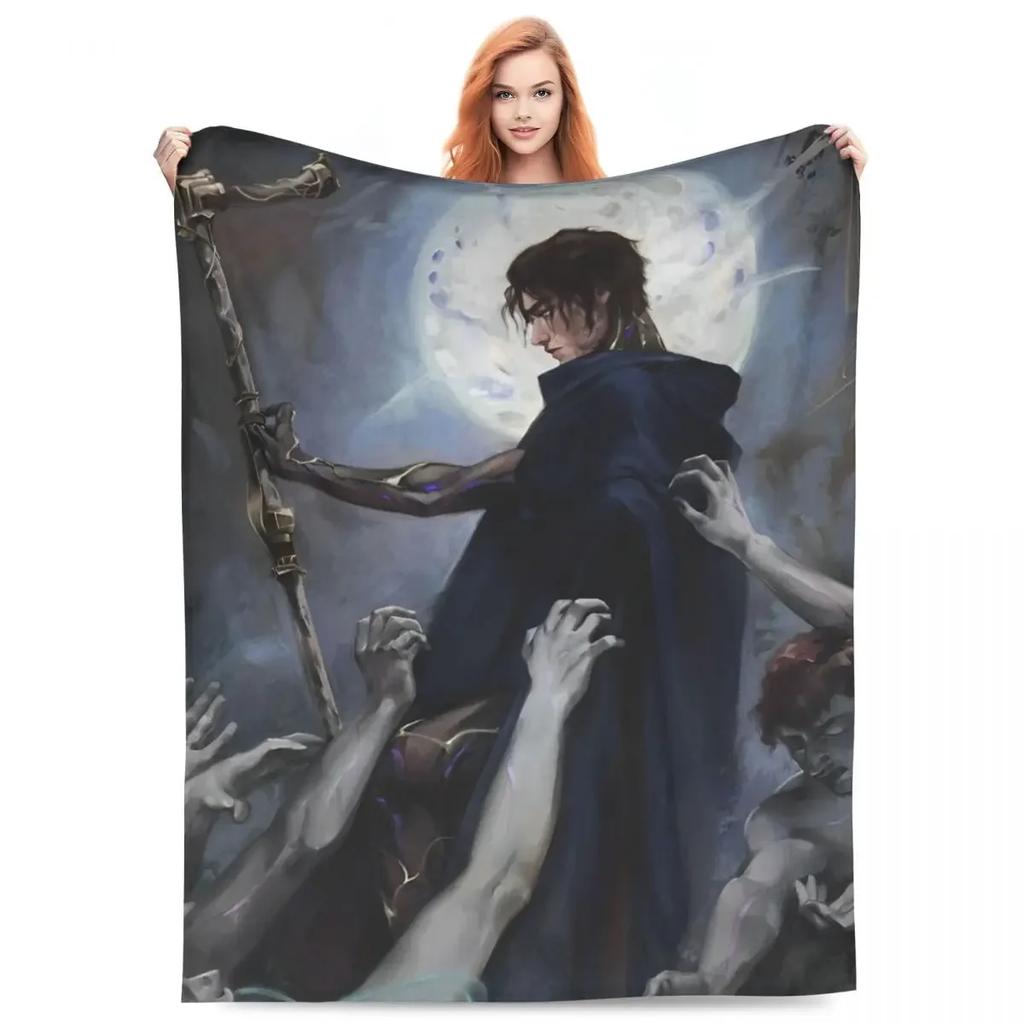 Arcane Viktor Spiel Flanelldecke Weich Warm Bettwäsche Überwürfe für Heimdeko Camping Druck Tagesdecke Sofa Bettüberwurf