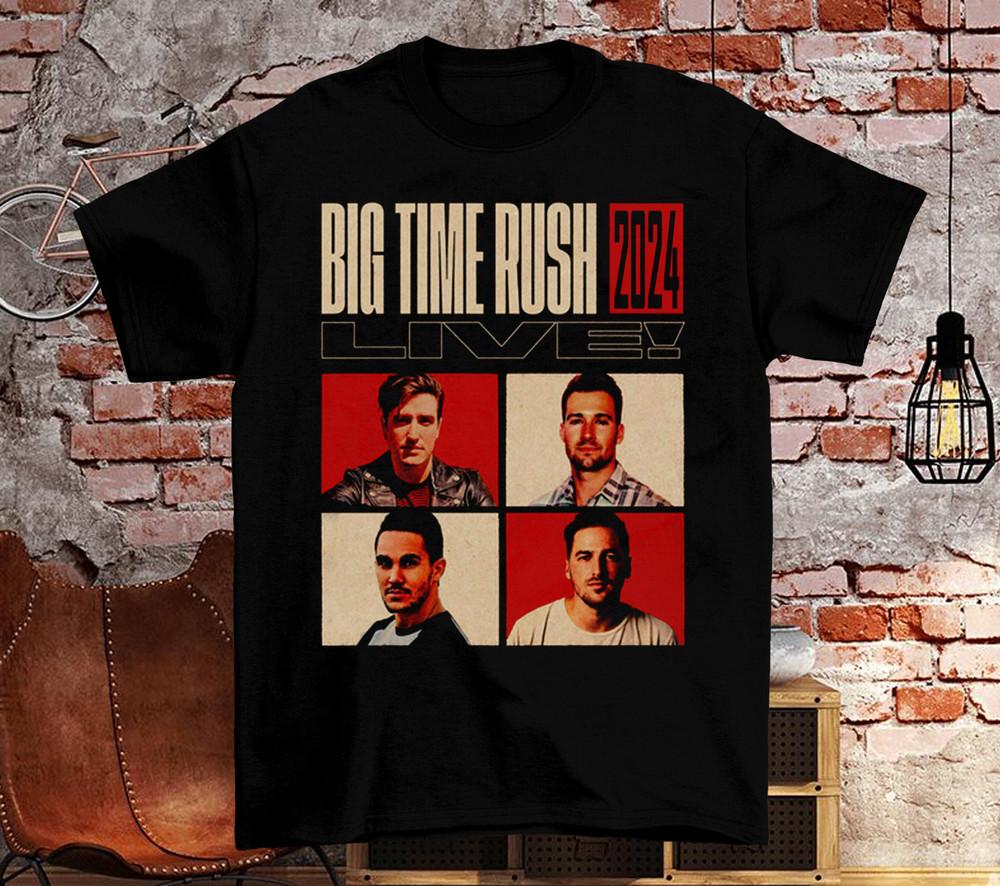 

NEW RARE Big Time Rush 2024 Live Black Size S-5Xl Shirt VC2020 Unisex T-Shirt M