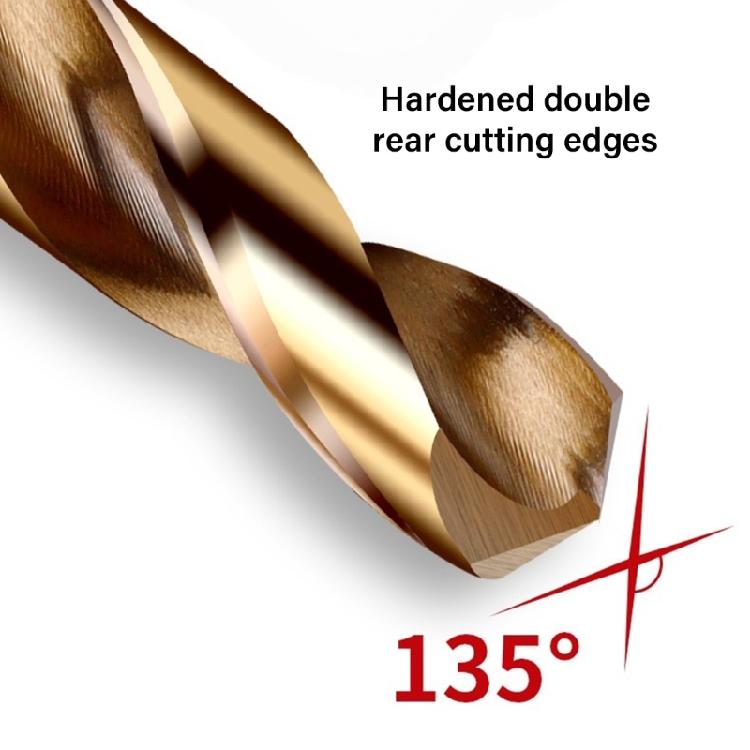 13Pcs Round Shank Drill Bit Twist Jobber Length Drill Bit Round Shank for Hardened Metal Iron Plastic and Wood Metal