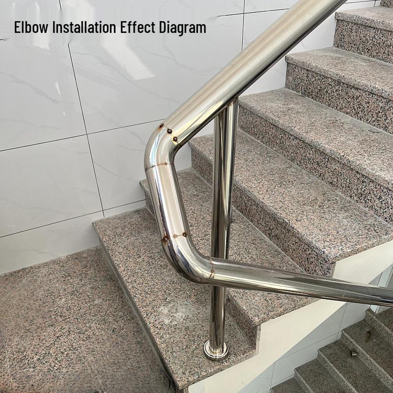 Adaptador de Codo de Pasamanos de Acero Inoxidable a 45° - Codo de Soldadura de Escape Anticorrosión