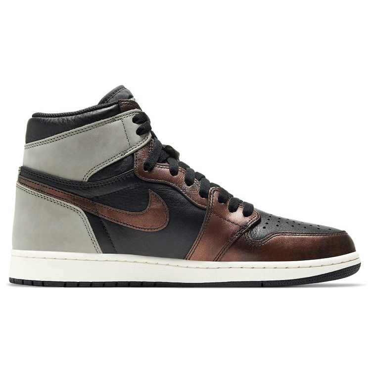 Air Jordan 1 Retro High OG Patina Unisex Sneakers Black Light-Army Sail 555088-033