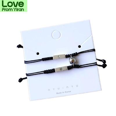 Attraktives handgefertigtes rundes Paar-Magnetarmband für Frauen, Liebhaber, mit Sternen-Mond-Charm, weiblich, männlich, Partner-Freundschaftsschmuck