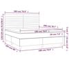 3141875 vidaXL Lit à sommier tapissier avec matelas Noir 180x200 cm Tissu