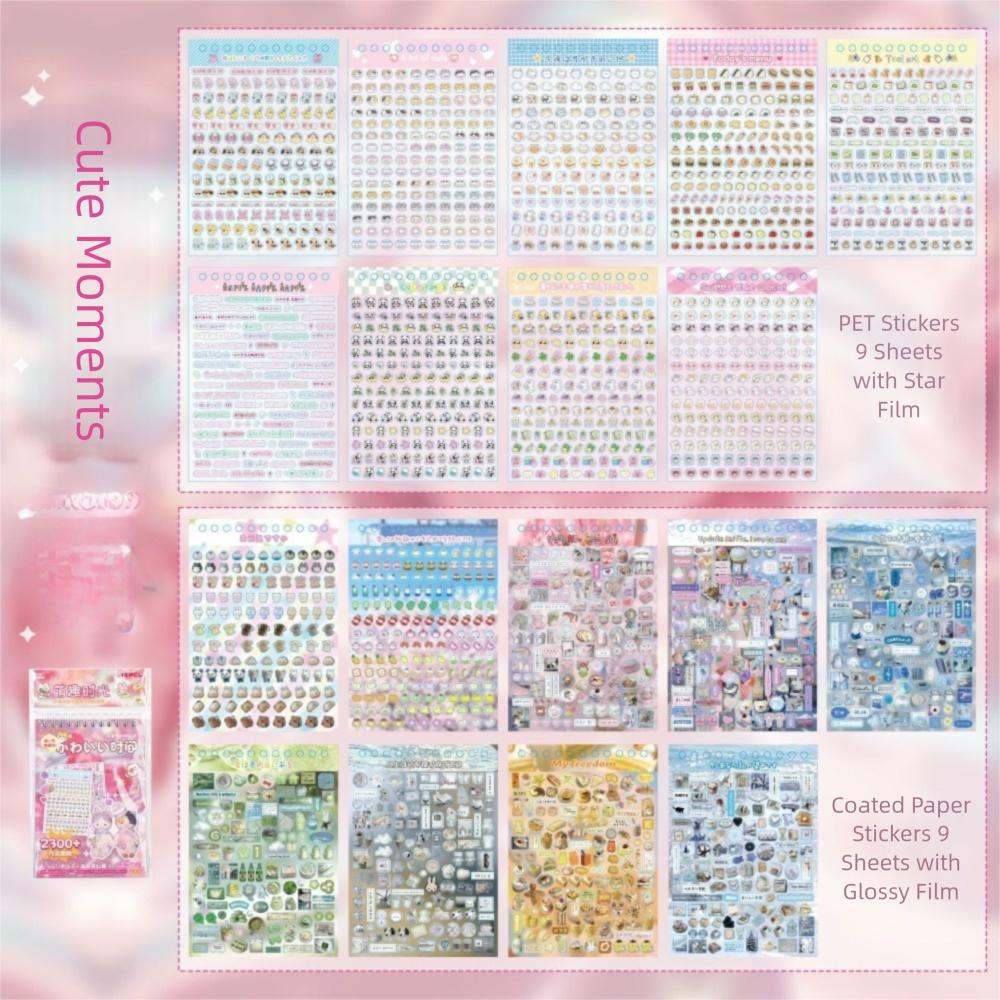 

Мультяшный стикер для скрапбукинга 18 листов Вырубной стикер DIY Декоративный стикер Украшение для журнала A