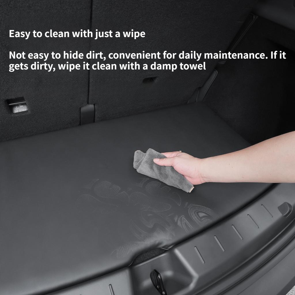 Trunk Protective Cover Pad for Tesla Model YL 6-Seat 2026 PU Leather Fully Wrapped Protective Cover for Rear Trunk Partition