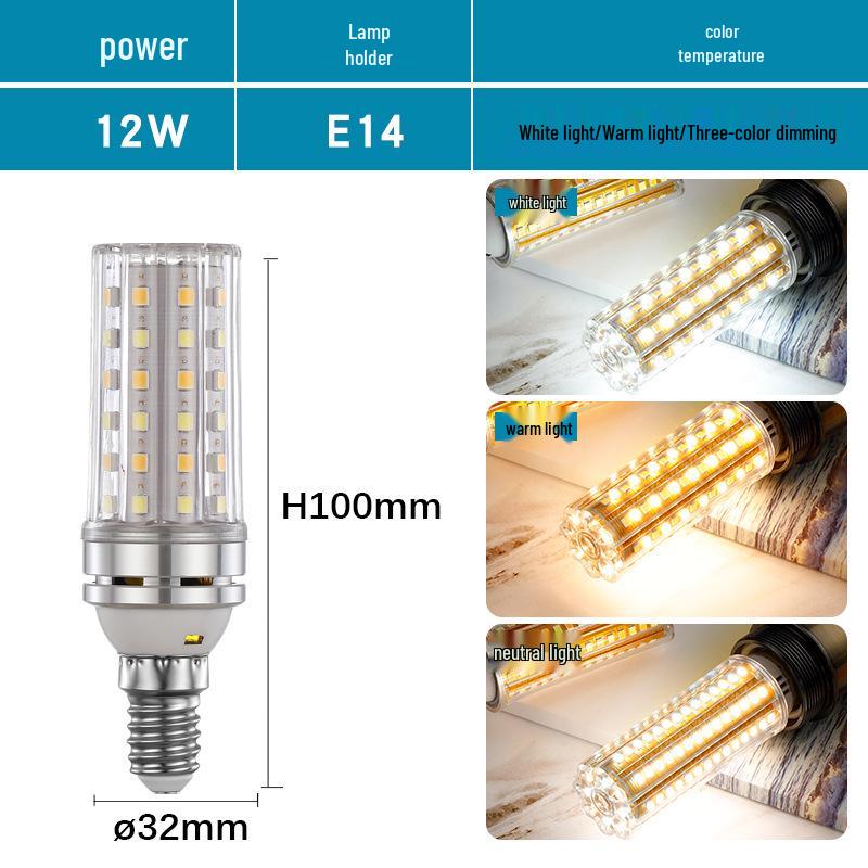 High Brightness LED Corn Bulb E14/E27 Screw Base 110v/220V Pendant Crystal Light for Indoor Lighting