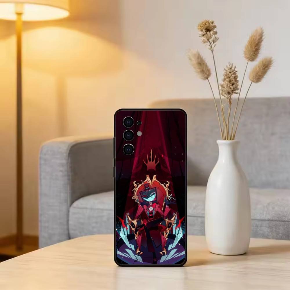 H-Hazbin V-Vox Phone Case For Samsung S25,S24,S21,S22,S23,S30,Ultra,S20,Plus,Fe,Soft Silicone Black Cover