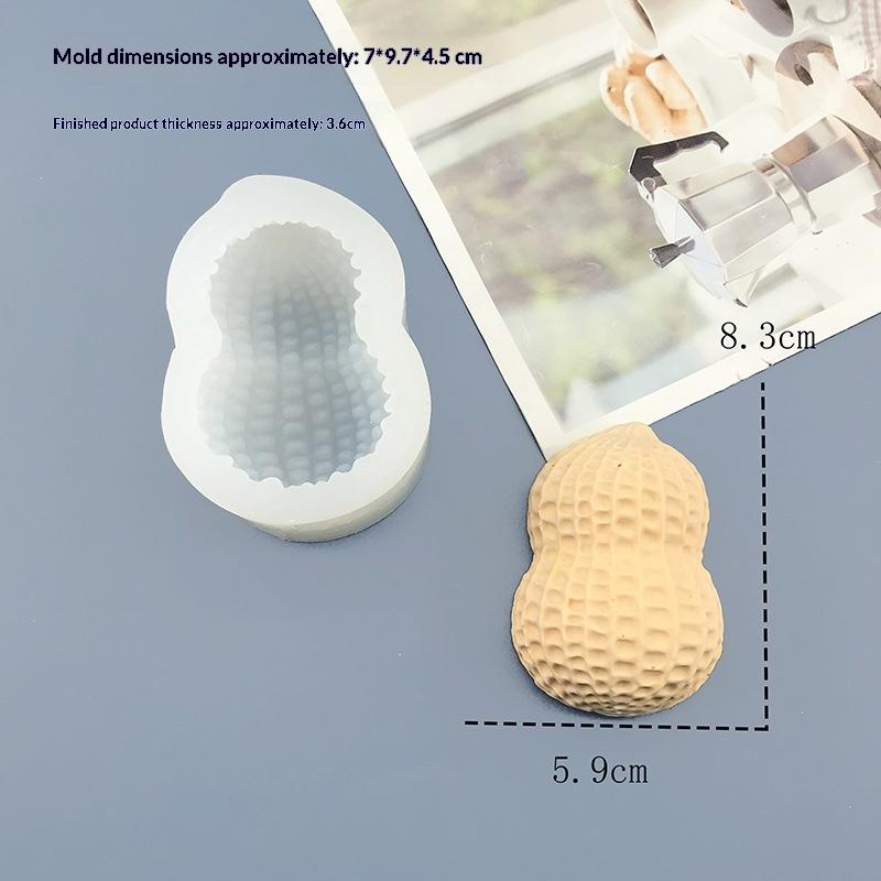 Peanut Pistachio Pecan Coffee Bean Mousse Cake Silicone Mold Chocolate Dessert Baking Mold Handmade Candle Nut Mold