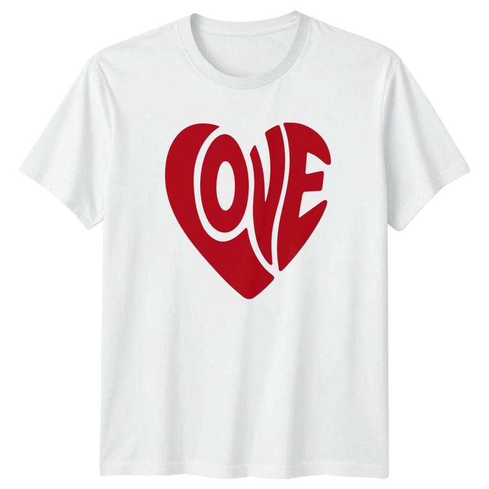 Love Heart Graphic Unisexs TShirt Unisexs Tee Valentines Day Unisex Top S