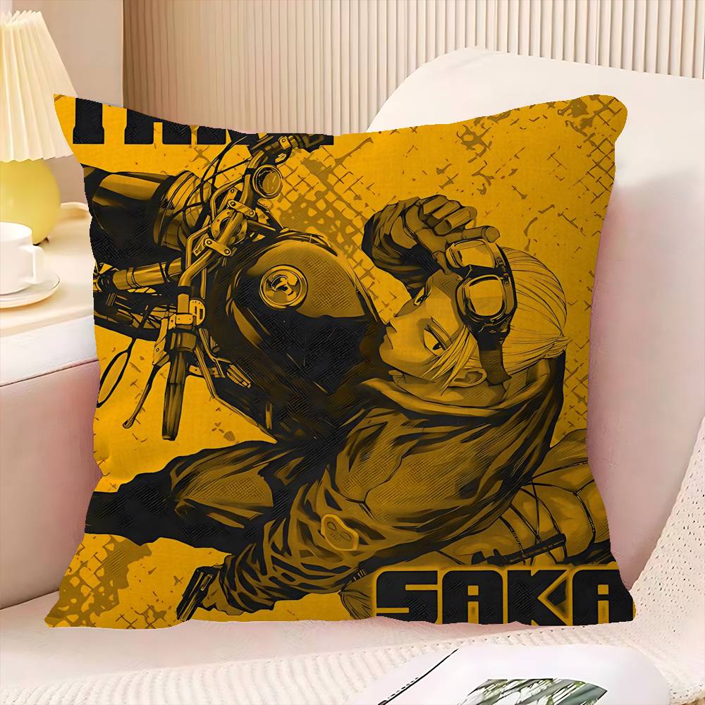 Popular Japanese Anime Sakamoto Days Pillow Cover Sofa Cushion Cover Home Room Decoration Children Gift