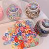 100-Piece Colorful Children's Seamless Hair Ties Set - Small Elastic Rubber Bands & Headbands