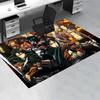 Anime Survey Corps Warrior Group Battle Print Area Rug Non‑Slip Rectangular Floor Mat Manga Fan Gaming Home Decor