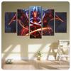 5 Panels Canvas Wall Arts Poster Painting Queen Of Pain Arcana Dota 2 Eminence Of Ristul Pictuer Print Home Decor Living Room