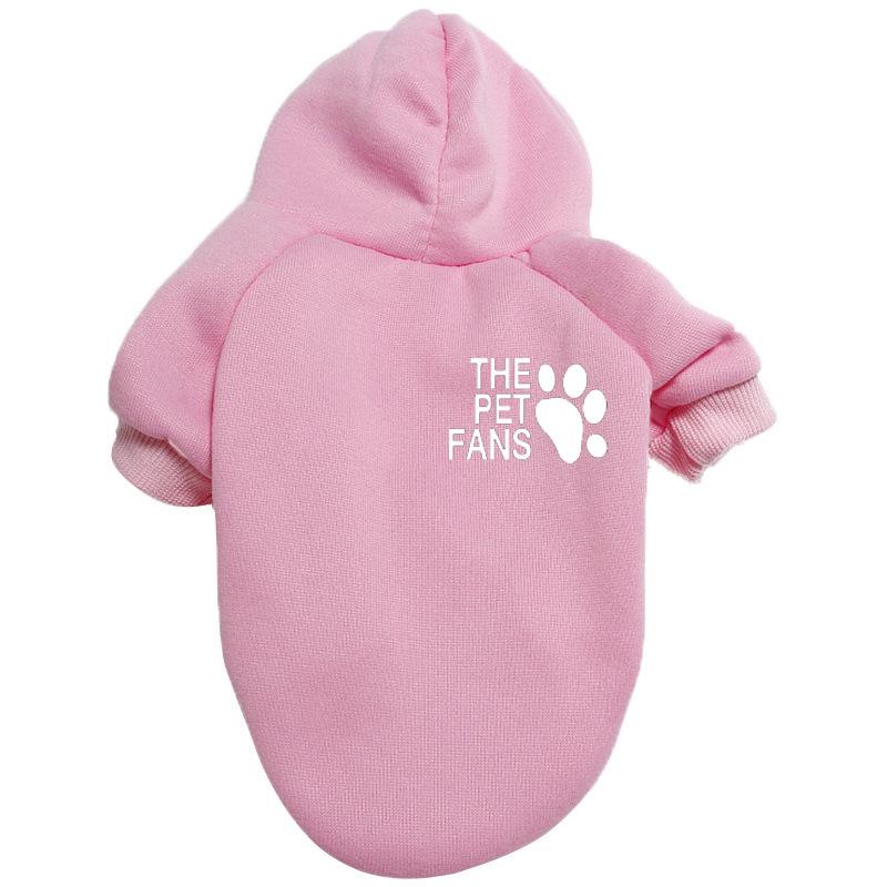 Fleecegefütterter Haustier-Hoodie für Herbst/Winter: Passend für mittelgroße/große Hunde & Katzen (Bichon Frise, Französische Bulldogge)