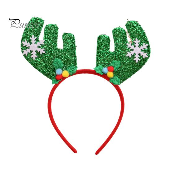 

Рождественская повязка на голову с блестками и декором в виде рогов оленя, обруч для волос, эластичная повязка на голову для детей и взрослых, праздничный блестящий головной убор 7