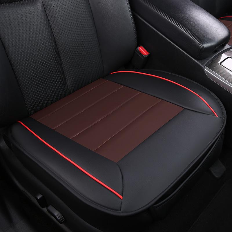 Universal Car Seat Cushion Set: Luxury Nappa Leather, All-Season, Backless Design, Fits Five Seats