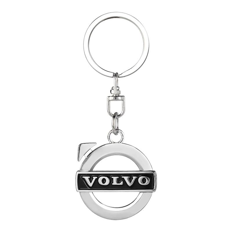 3D Metal Car Badge Keychain Zinc Alloy Keyrings Auto Accessories for Volvo R Design T6 AWD C30 C40 C50 C70 S40 S60 S70 S80 S90 V40
