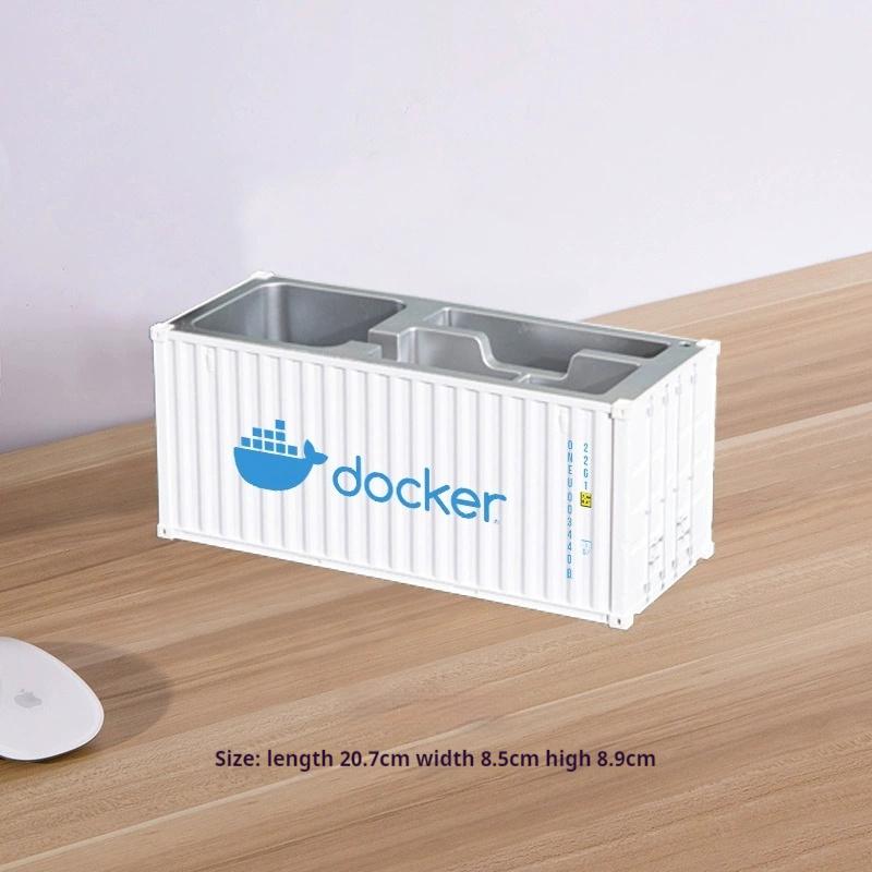 1:30 Scale Shipping Container Business Card Organizer Desk Stationery Storage Box Office Decor Pen Holder Creative Gift Ornament