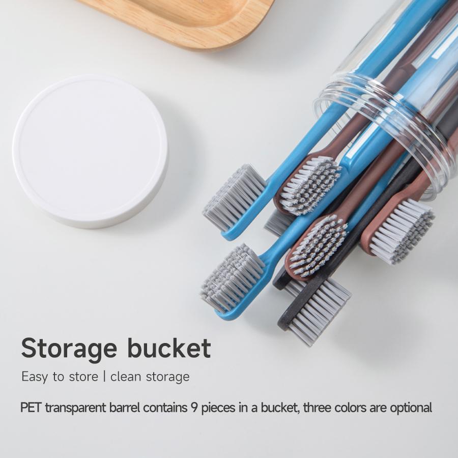 9Pcs/set Hard Bristled Manual Toothbrush Suitable For Men Adult Home Teeth Deep Cleaning Brush Oral Care