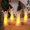 4Pcs Clear Angel LED Night Lamp Cartoon Bedsides Ornaments Creating Warm Ambients Lighting
