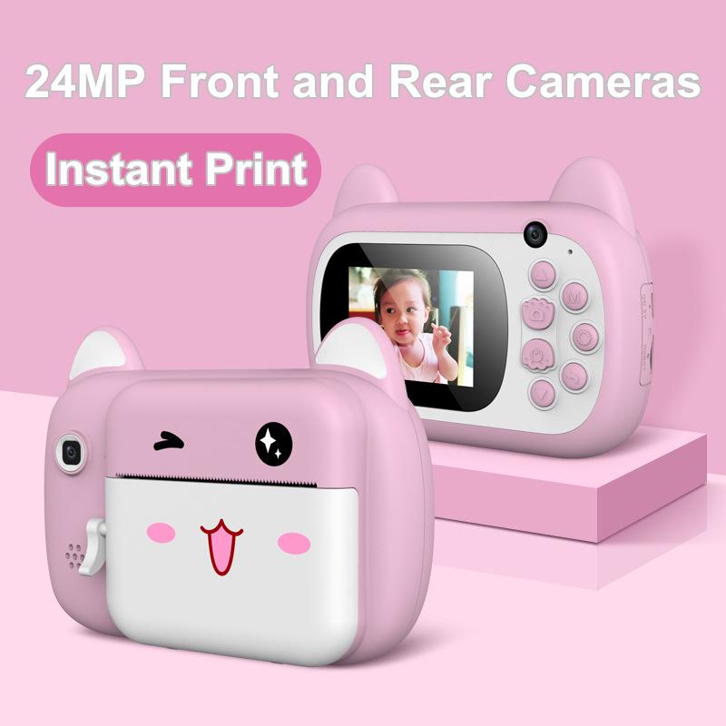Q5 Barnas Dobbeltlinse Instant Print Kamera - Håndholdt Mini SLR Leketøy