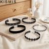 6 Stück Vintage Gothic Schwarzes Spitzen-Choker-Halsketten-Set für Damen Punk Elastisches Schmuckzubehör