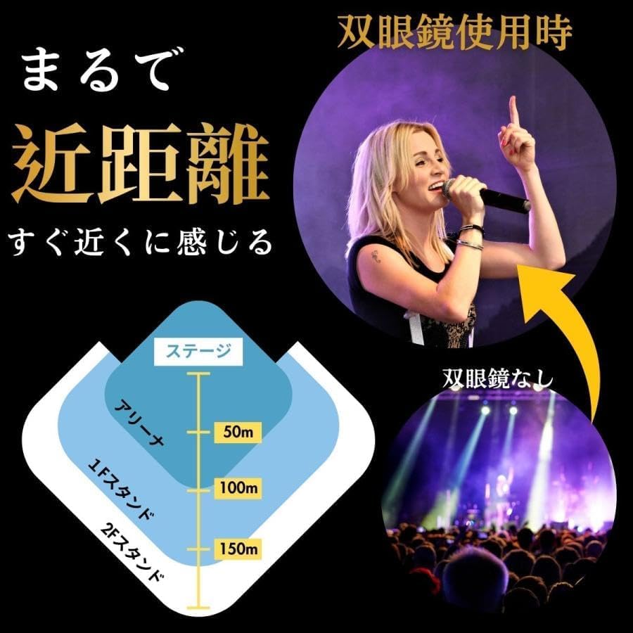 look through to revolutionize your field of vision x No need to adjust the focus x For watching sports x High magnification x 10x x Free Binoculars