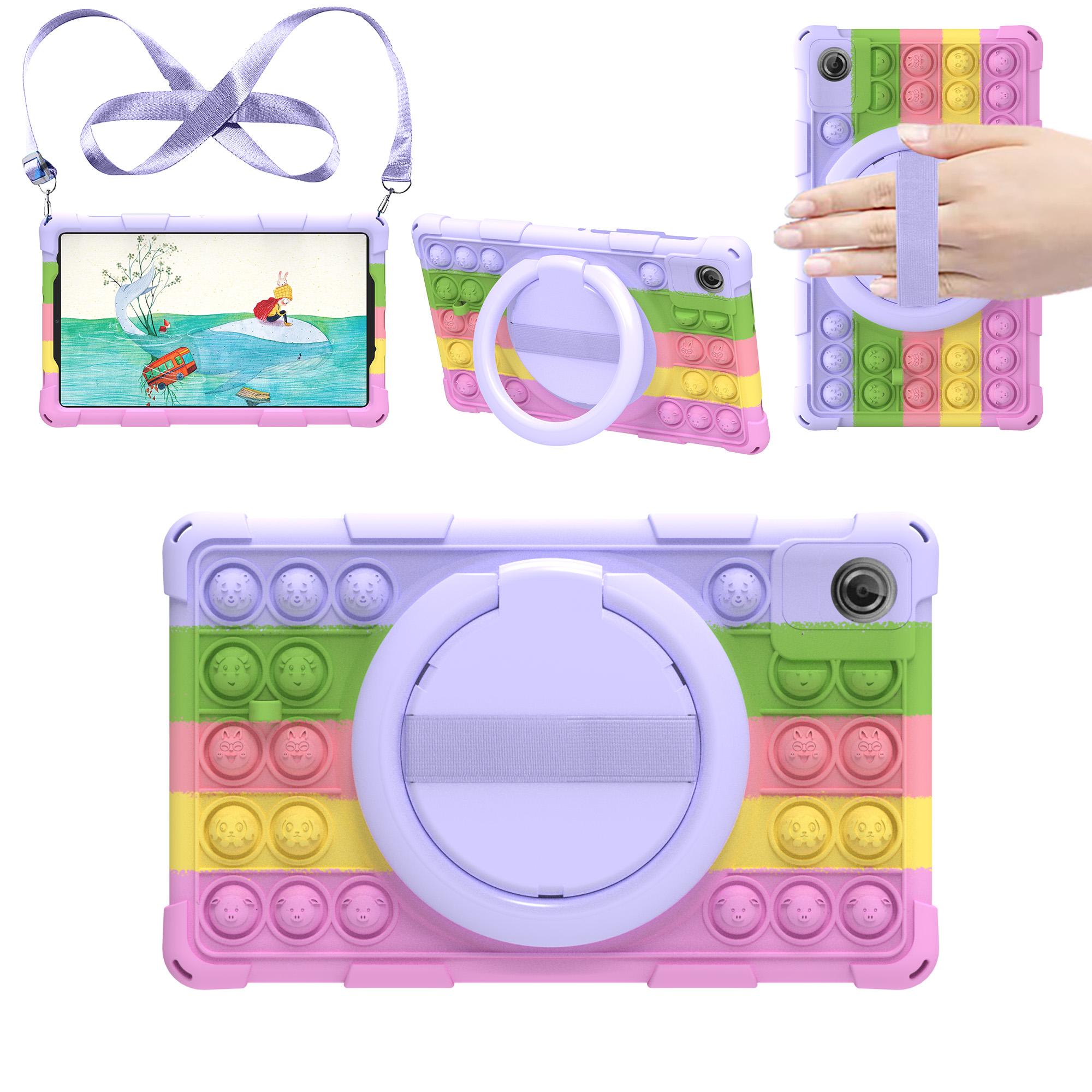 Étui Enfant pour Tab One 8,7 pouces TB305ZU TB305FU K9 8,7  Support Coque Tablette Silicone Bulle avec Sangle d'Épaule et Stylo Tab K9 8.7inch 2025