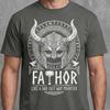 FATHOR Viking Dad Norse Fatherhood Raven Art Mythic Strength Rune Graphic Comfort Colors Tee