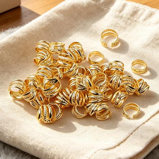 100 Stuks Dreadlock Haaraccessoires, Open Ontwerp Metalen Holle Twist Haarringen, Lichtgewicht Vlechten Haar Manchetten, Niet-doorboorde Oor Manchetten