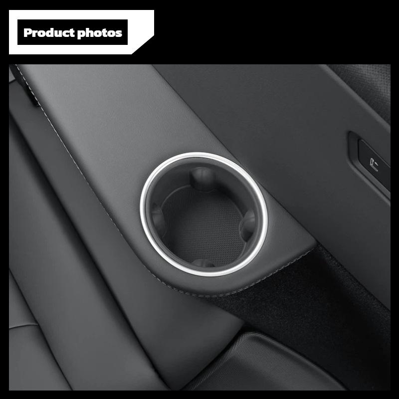 For Tesla Model YL 2025 Third Row Water Cup Holder, Car Beverage Rack Drinks Storage Tank Slot, Silicone Interior Accessories