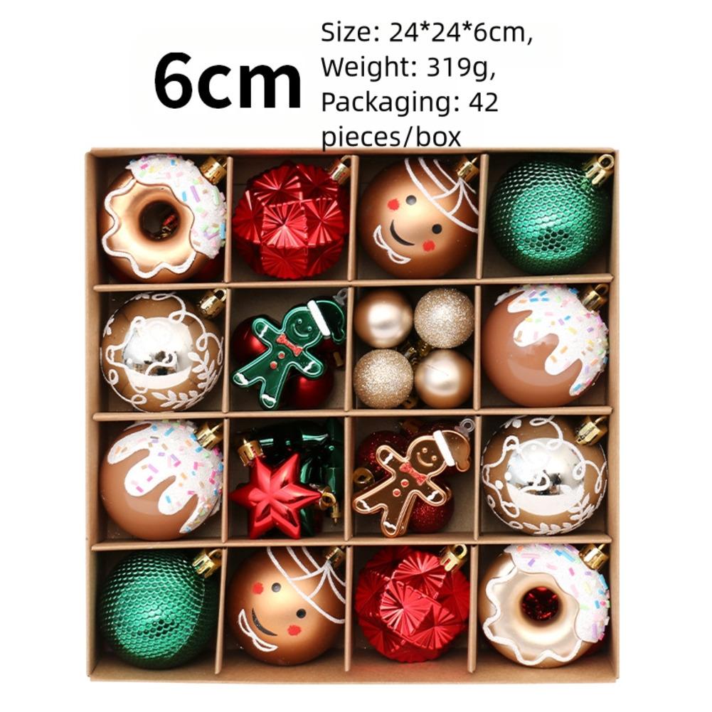 42 PCS Plastic Christmas Ball Ornaments Set for Tree Decoration Shatterproof and Lightweight for Holiday Celebration Use