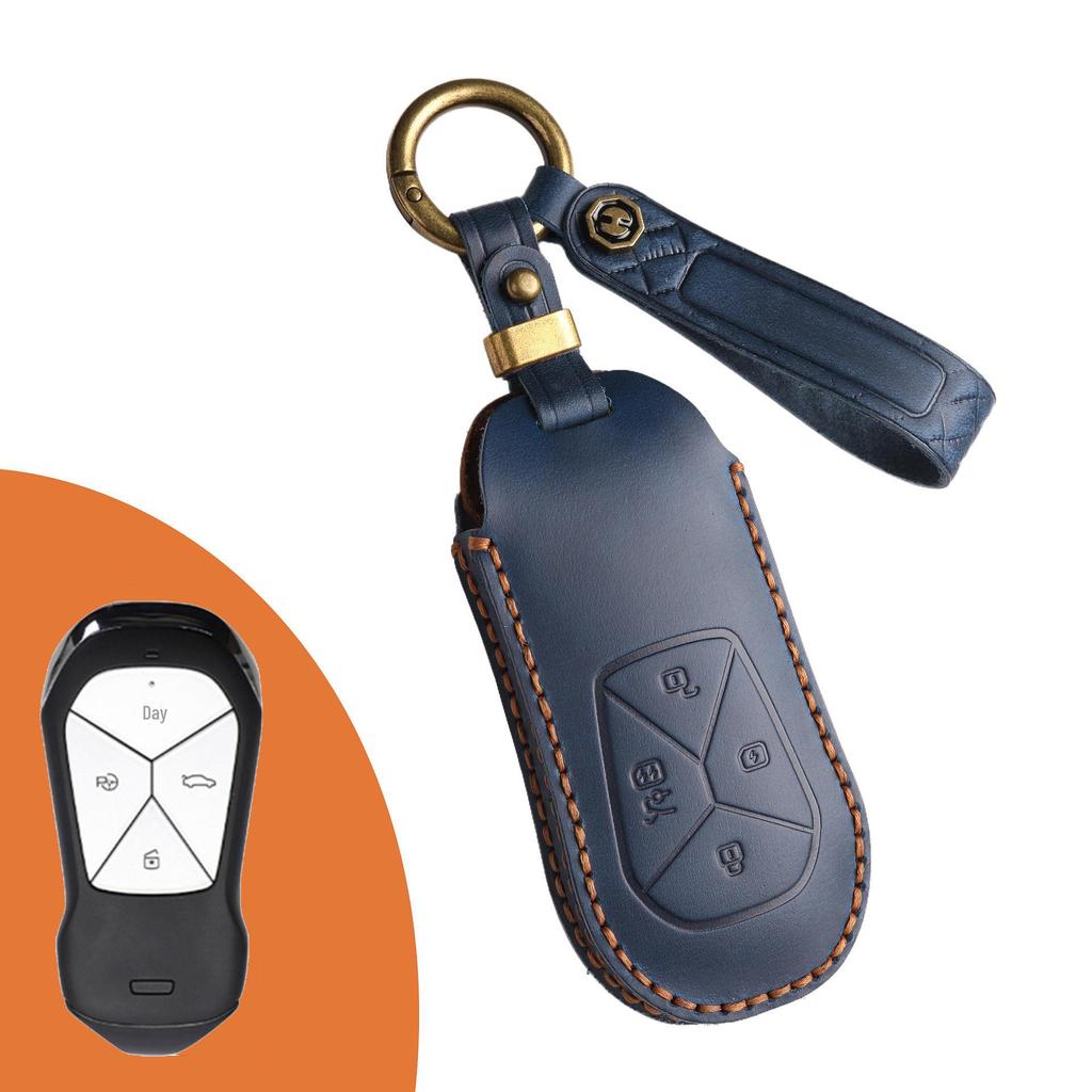 Xiaopeng X9 & P5 2024 Key Cover: Genuine Leather Remote Protector with Personal Touch