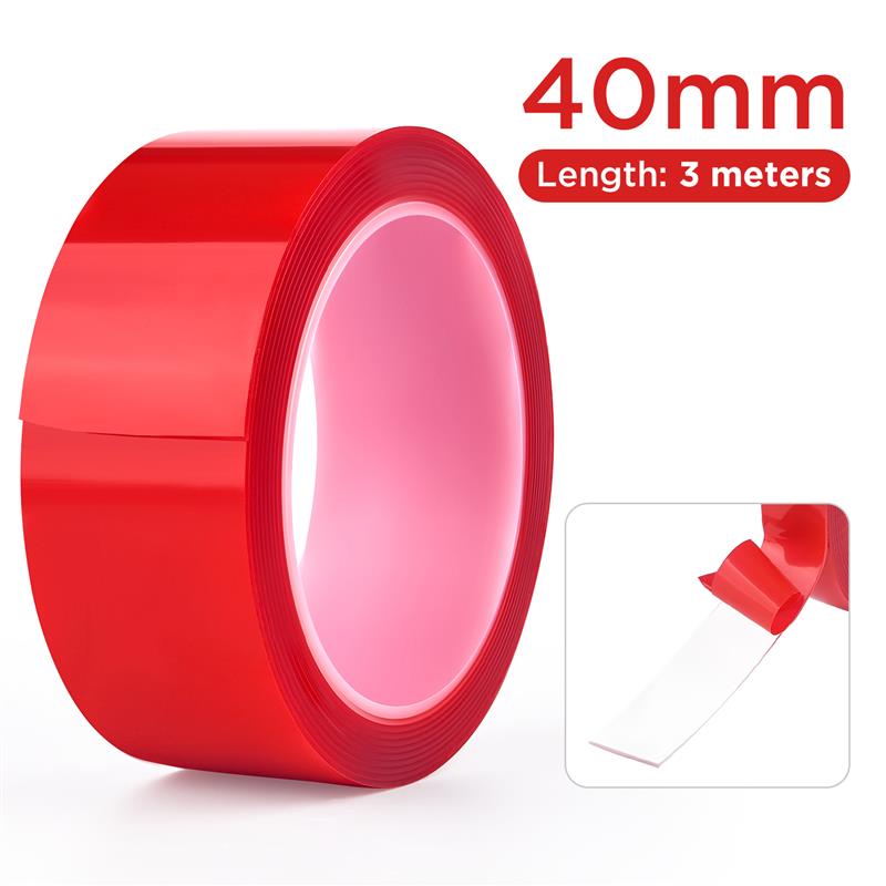 3Meters Transparent Gray Acrylic Double Sided Tape Heavy Duty Nano Tapes Traceless Washable Adhesive Sticker Clear Sticky