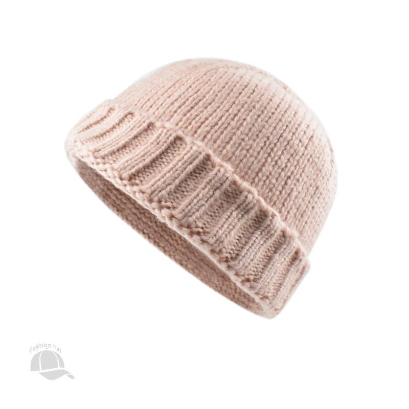 1pc Winter Warmth Beanies for Men Women Brimless Docker Hat Winter Watch Cap Sailor Outdoor Windproof  Rolled Cuff Harbour Hats