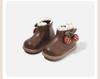 Stylish Baby Girls' Mid-Top Boots - 2025 Autumn/Winter Korean Princess Soft-Soled Cotton Footwear
