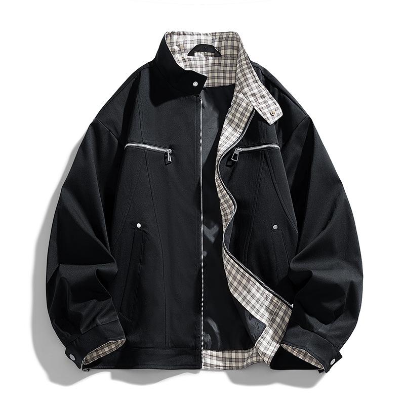 

Spring And Autumn Casual Jacket Men s Fit Zipper Cardigan Coat Male Outwear Coat 4XL